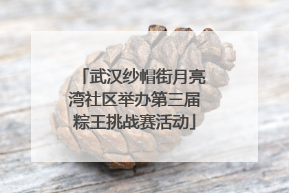 武汉纱帽街月亮湾社区举办第三届粽王挑战赛活动