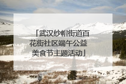 武汉纱帽街道百花街社区端午公益美食节主题活动