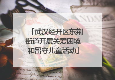武汉经开区东荆街道开展关爱困境和留守儿童活动