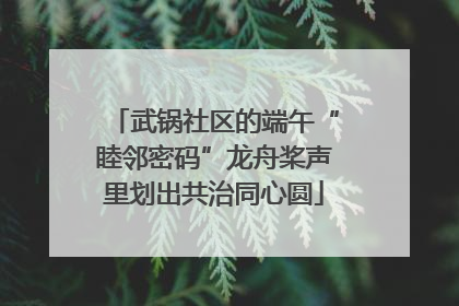 武锅社区的端午“睦邻密码”龙舟桨声里划出共治同心圆
