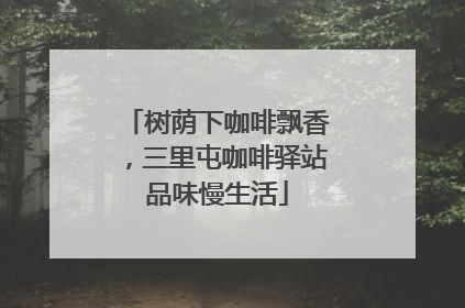 树荫下咖啡飘香，三里屯咖啡驿站品味慢生活