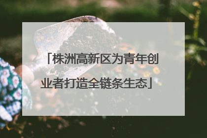 株洲高新区为青年创业者打造全链条生态