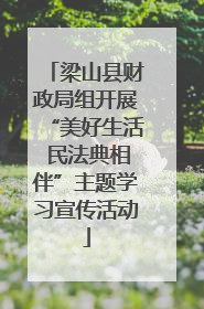 梁山县财政局组开展“美好生活 民法典相伴”主题学习宣传活动