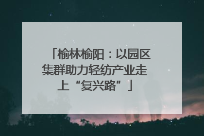 榆林榆阳：以园区集群助力轻纺产业走上“复兴路”
