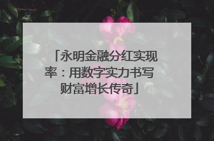 永明金融分红实现率：用数字实力书写财富增长传奇