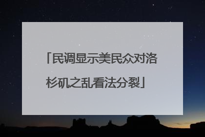 民调显示美民众对洛杉矶之乱看法分裂
