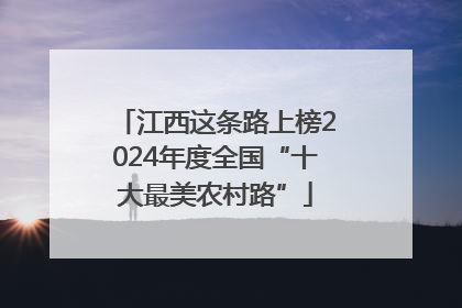 江西这条路上榜2024年度全国“十大最美农村路”