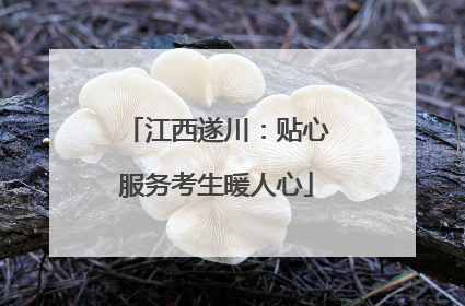 江西遂川：贴心服务考生暖人心