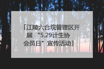 江陵六合垸管理区开展 “5.29计生协会员日”宣传活动