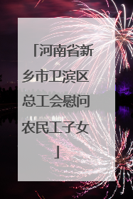 河南省新乡市卫滨区总工会慰问农民工子女