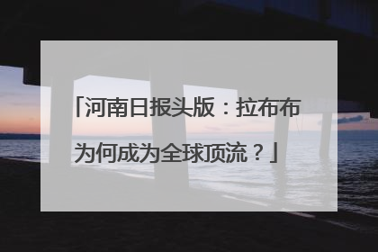 河南日报头版：拉布布为何成为全球顶流？