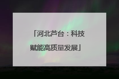 河北芦台：科技赋能高质量发展