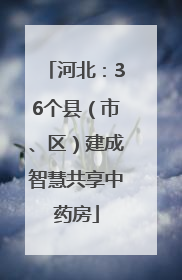 河北：36个县（市、区）建成智慧共享中药房