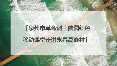 泉州市革命烈士陵园红色移动课堂走进永春高峰村