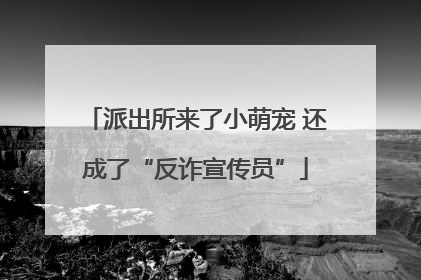 派出所来了小萌宠 还成了“反诈宣传员”
