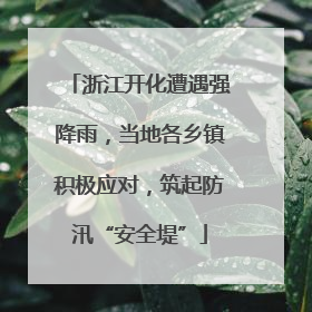 浙江开化遭遇强降雨，当地各乡镇积极应对，筑起防汛“安全堤”