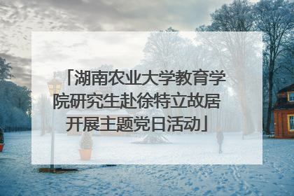 湖南农业大学教育学院研究生赴徐特立故居开展主题党日活动