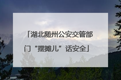 湖北随州公安交管部门“摆摊儿”话安全