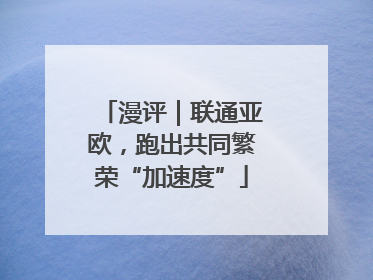 漫评｜联通亚欧，跑出共同繁荣“加速度”
