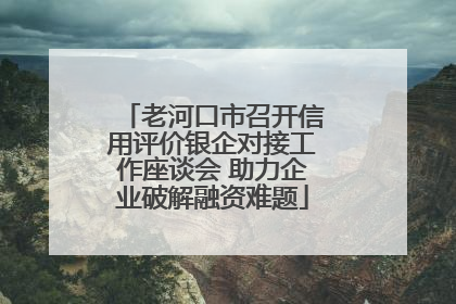 老河口市召开信用评价银企对接工作座谈会 助力企业破解融资难题