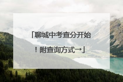聊城中考查分开始！附查询方式→
