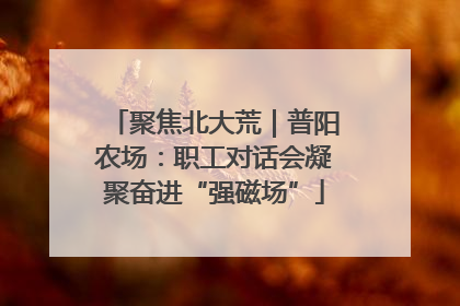 聚焦北大荒｜普阳农场：职工对话会凝聚奋进“强磁场”