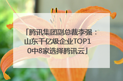 腾讯集团副总裁李强：山东千亿级企业TOP10中8家选择腾讯云