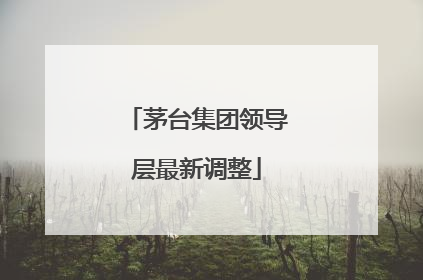 茅台集团领导层最新调整