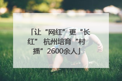 让“网红”更“长红” 杭州培育“村播”2600余人