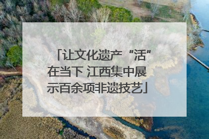 让文化遗产“活”在当下 江西集中展示百余项非遗技艺