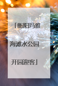 衡阳玛雅海滩水公园开园迎客