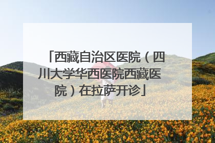 西藏自治区医院（四川大学华西医院西藏医院）在拉萨开诊