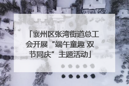 襄州区张湾街道总工会开展“端午童趣 双节同庆”主题活动