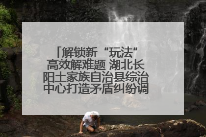 解锁新“玩法” 高效解难题 湖北长阳土家族自治县综治中心打造矛盾纠纷调处“终点站”