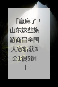 赢麻了！山东这些旅游商品全国大赛斩获3金1银5铜