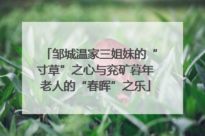 邹城温家三姐妹的“寸草”之心与兖矿暮年老人的“春晖”之乐