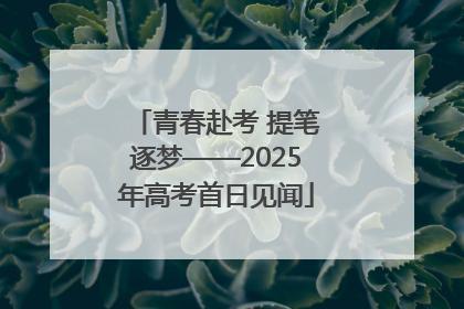 青春赴考 提笔逐梦——2025年高考首日见闻