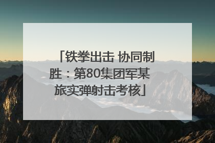 铁拳出击 协同制胜：第80集团军某旅实弹射击考核