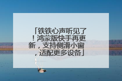 铁铁心声听见了！鸿蒙版快手再更新，支持侧滑小窗，适配更多设备