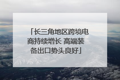 长三角地区跨境电商持续增长 高端装备出口势头良好