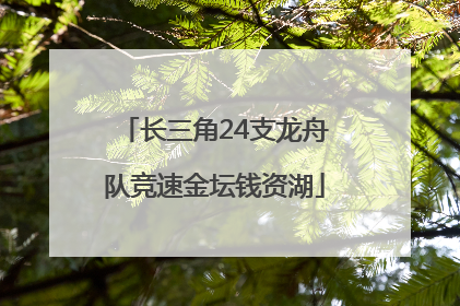 长三角24支龙舟队竞速金坛钱资湖