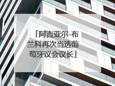 阿吉亚尔-布兰科再次当选葡萄牙议会议长