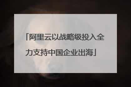 阿里云以战略级投入全力支持中国企业出海