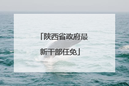 陕西省政府最新干部任免