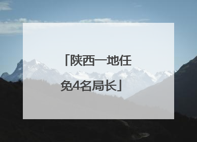 陕西一地任免4名局长