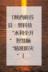 陕西府谷县：黑科技“水利全开” 智慧脑“精准防灾”
