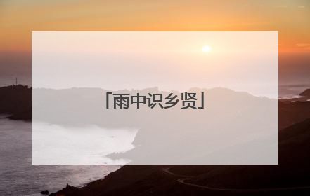 雨中识乡贤