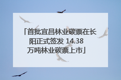 首批宜昌林业碳票在长阳正式签发 14.38万吨林业碳票上市