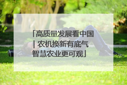 高质量发展看中国｜农机换新有底气 智慧农业更可观