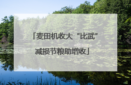 麦田机收大“比武” 减损节粮助增收